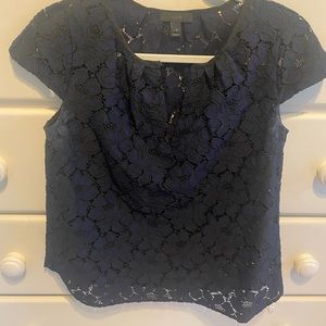 Navy blue lace Jcrew blouse